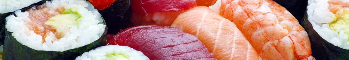 Eating Japanese Sushi at Jenny's Japanese Cuisine restaurant in Summit, NJ.